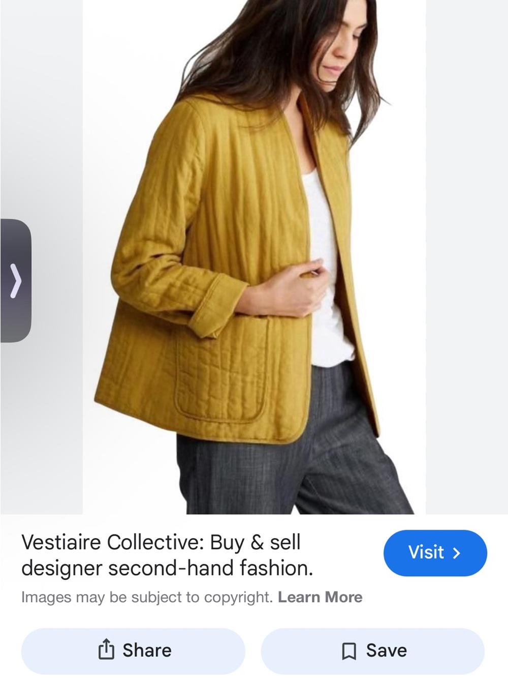 L’atelier Paris Intuition Quilted Mustard Open-Front Jacket Oversized S-L - Picture 10 of 11